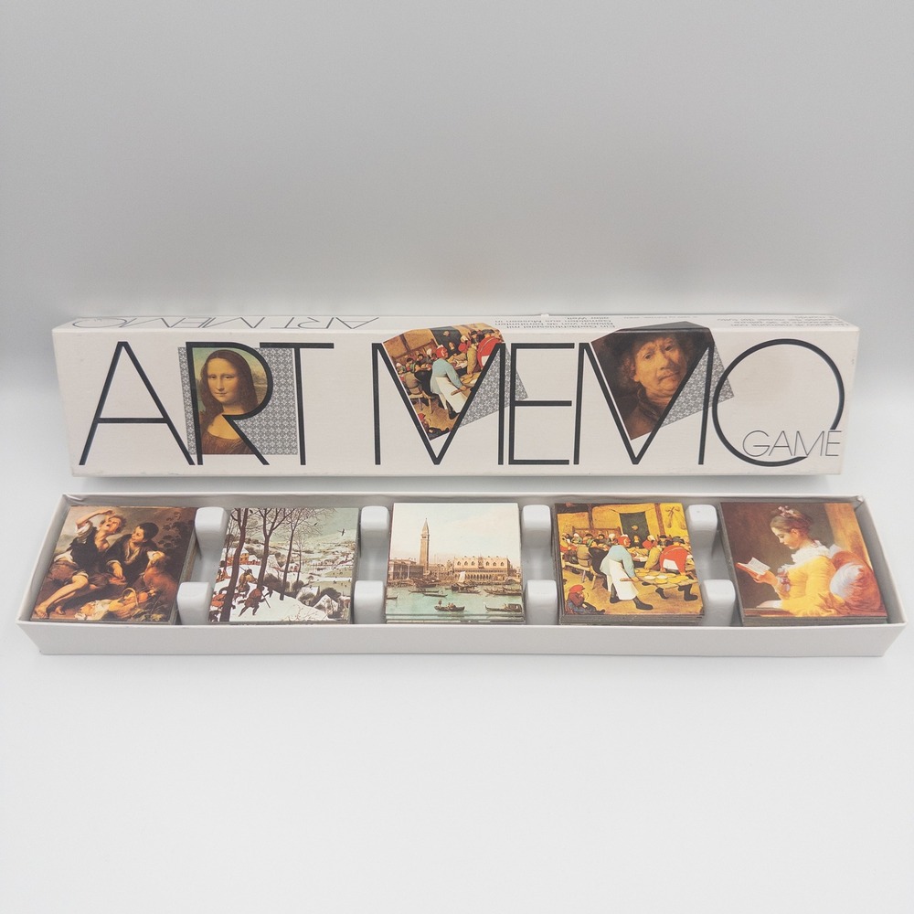 Vintage Piatnik Art Memo Game 36 Famous Paintings - COMPLETE 72 Tile Memory Game